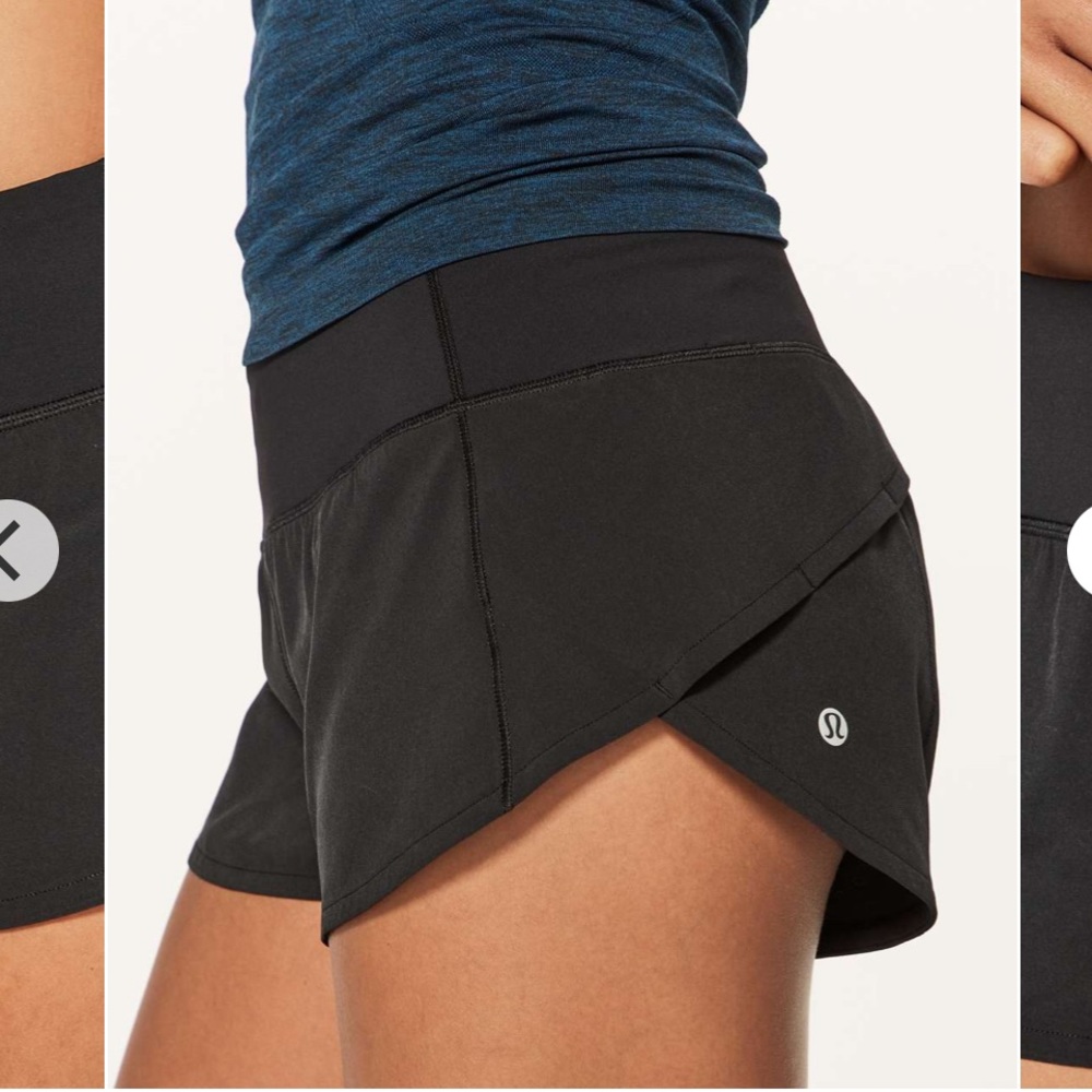 Lululemon Speed Up Short 2.5” Black Size 8